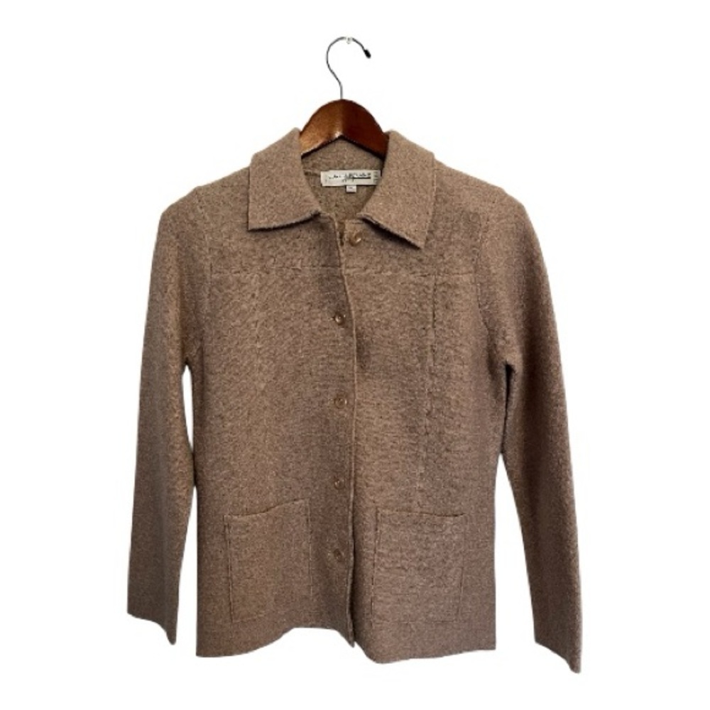 Contemporaine 100% wool Cream Button-Up Cardigan size XS - Picture 1 of 6
